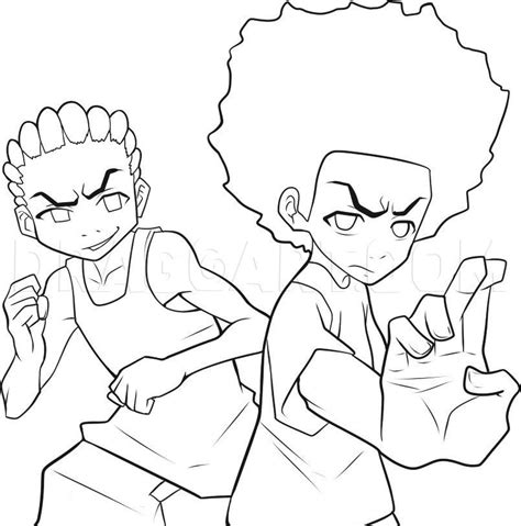 How to Draw The Boondocks Step by Step 